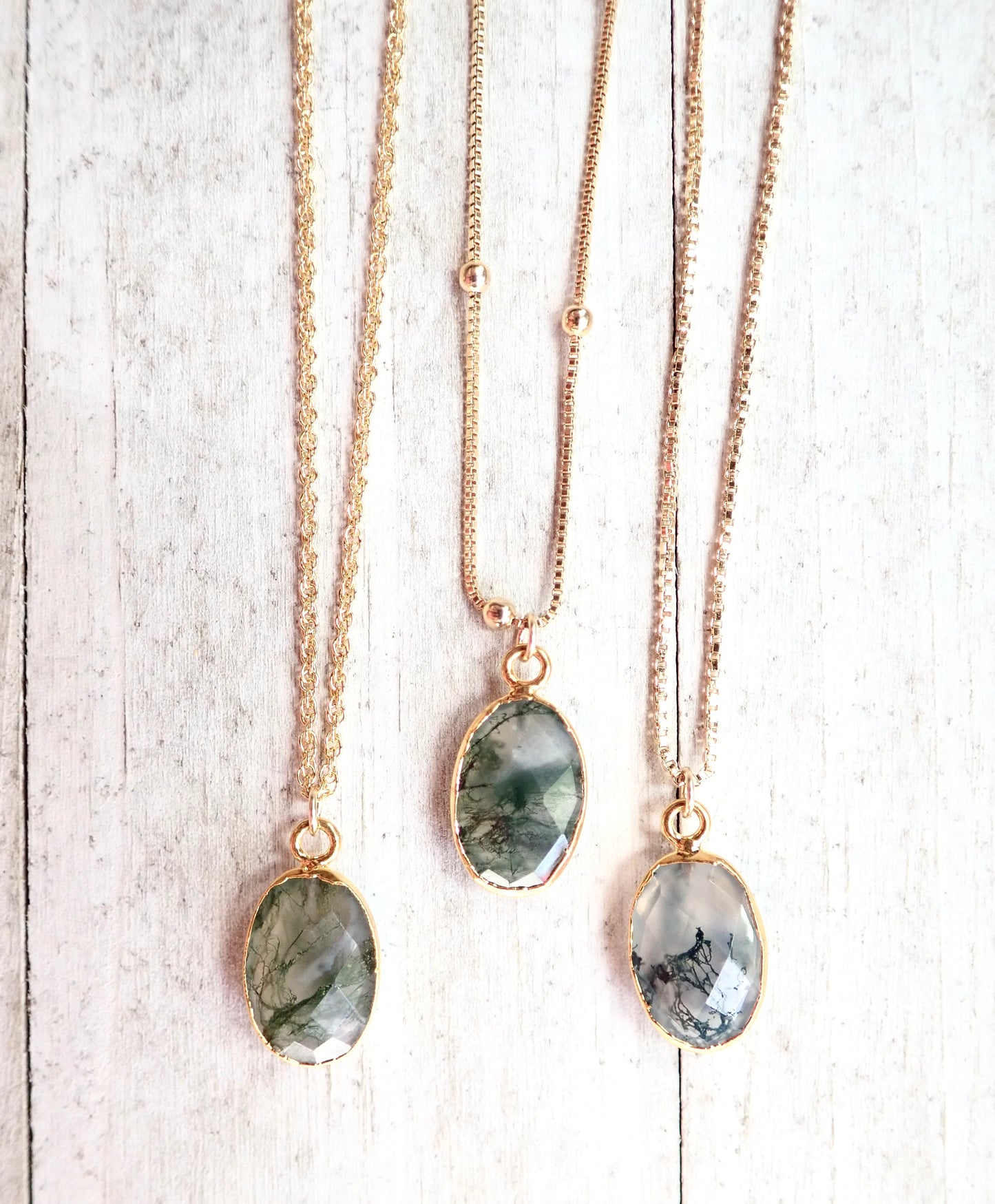 Mandy Moss Agate Necklace