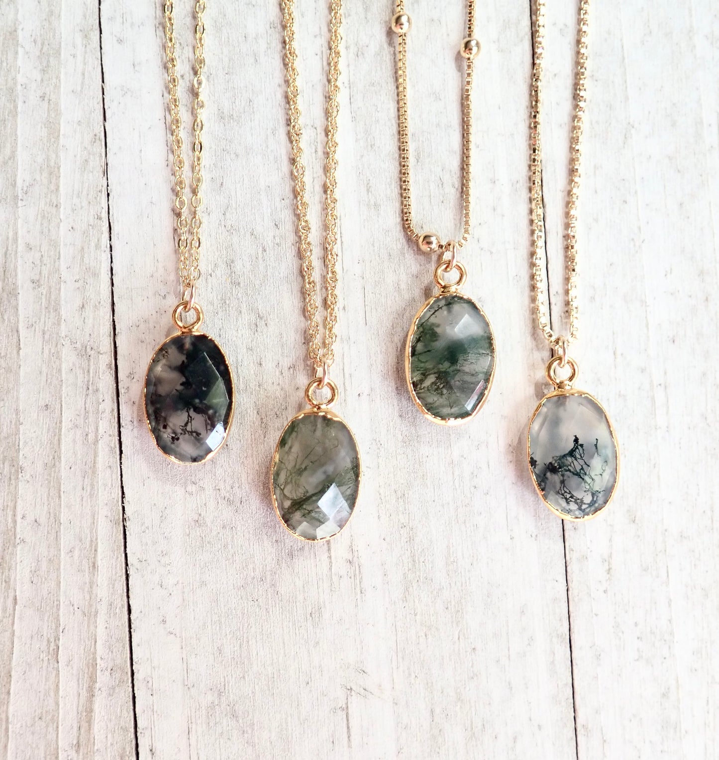 Mandy Moss Agate Necklace