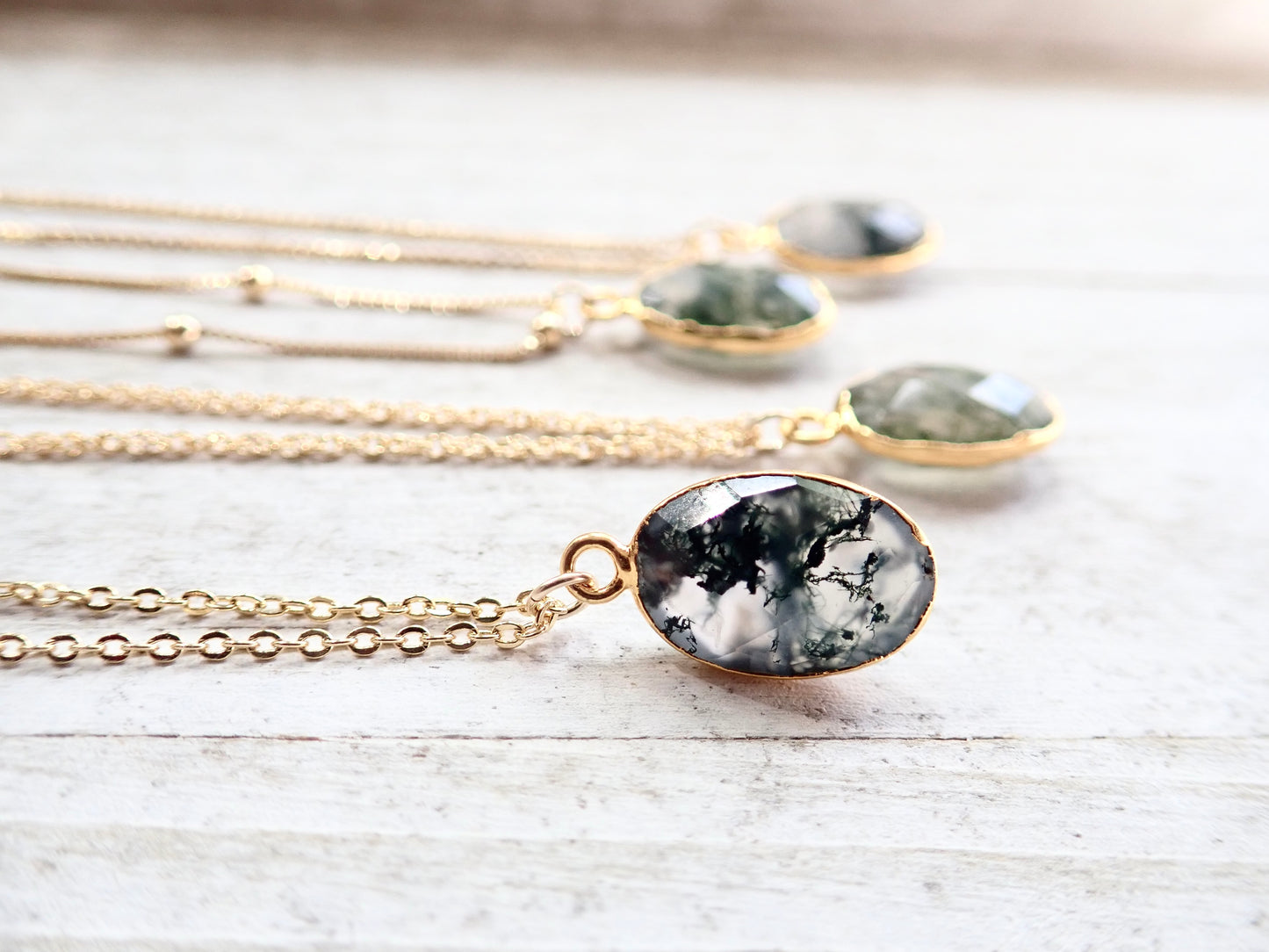 Mandy Moss Agate Necklace