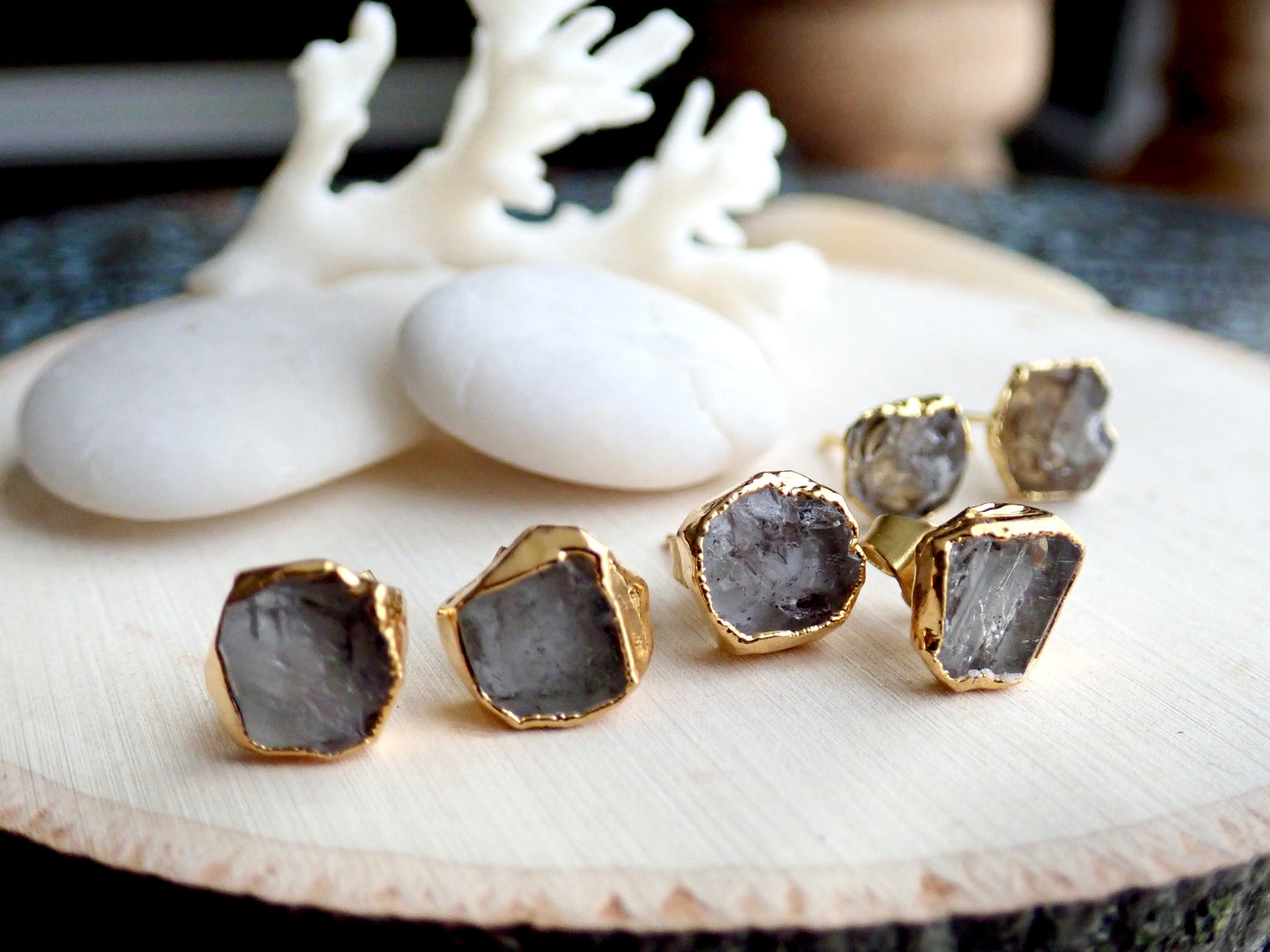 Heloise Herkimer Diamond Studs