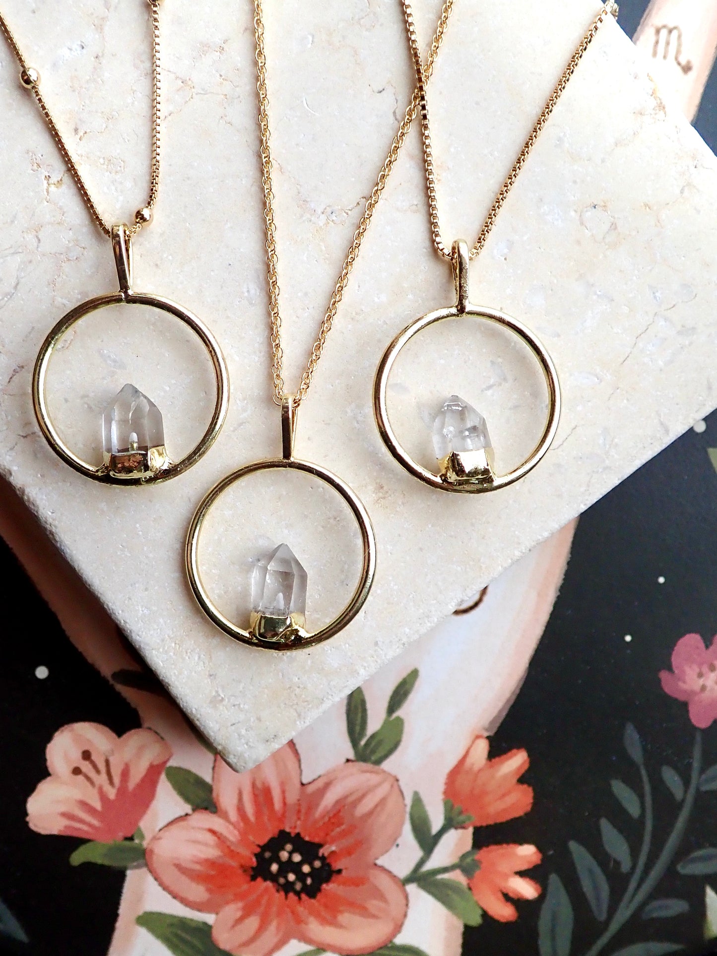 Solitaire Quartz Necklace