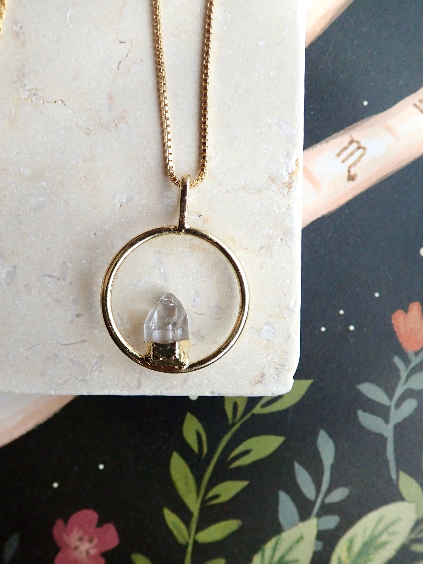 Solitaire Quartz Necklace