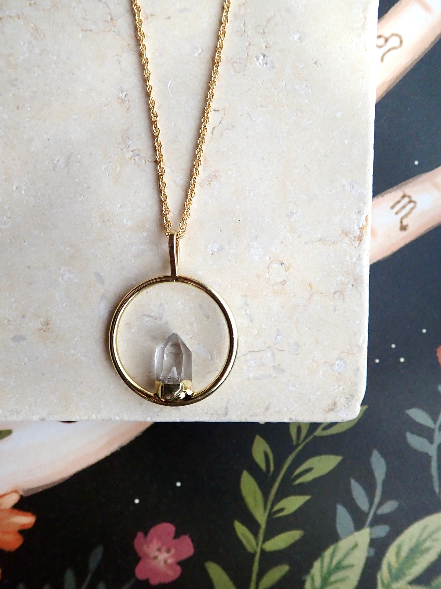 Solitaire Quartz Necklace