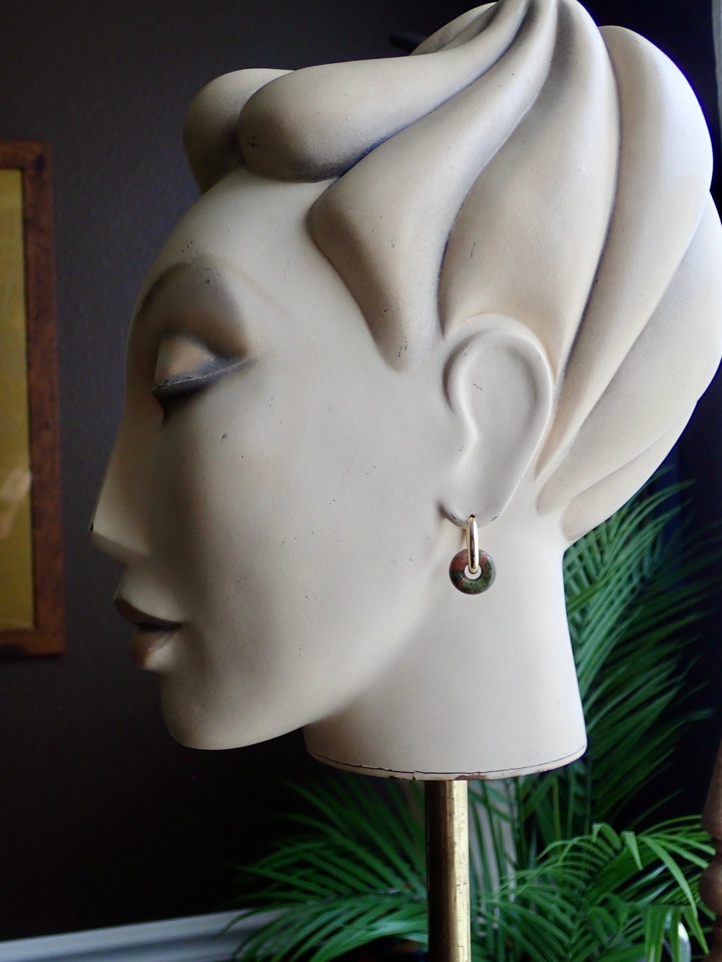 Gordi Unakite Hoop Earrings