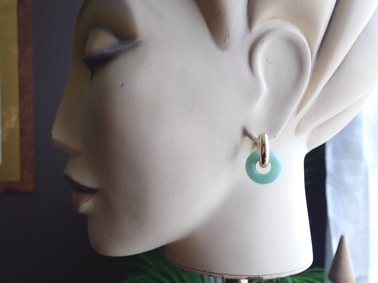 Gordi Amazonite Hoop Earrings