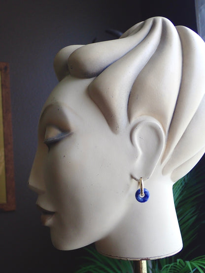 Gordi Lapis Lazuli Hoop Earrings