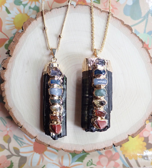 Black Tourmaline Chakra Necklace