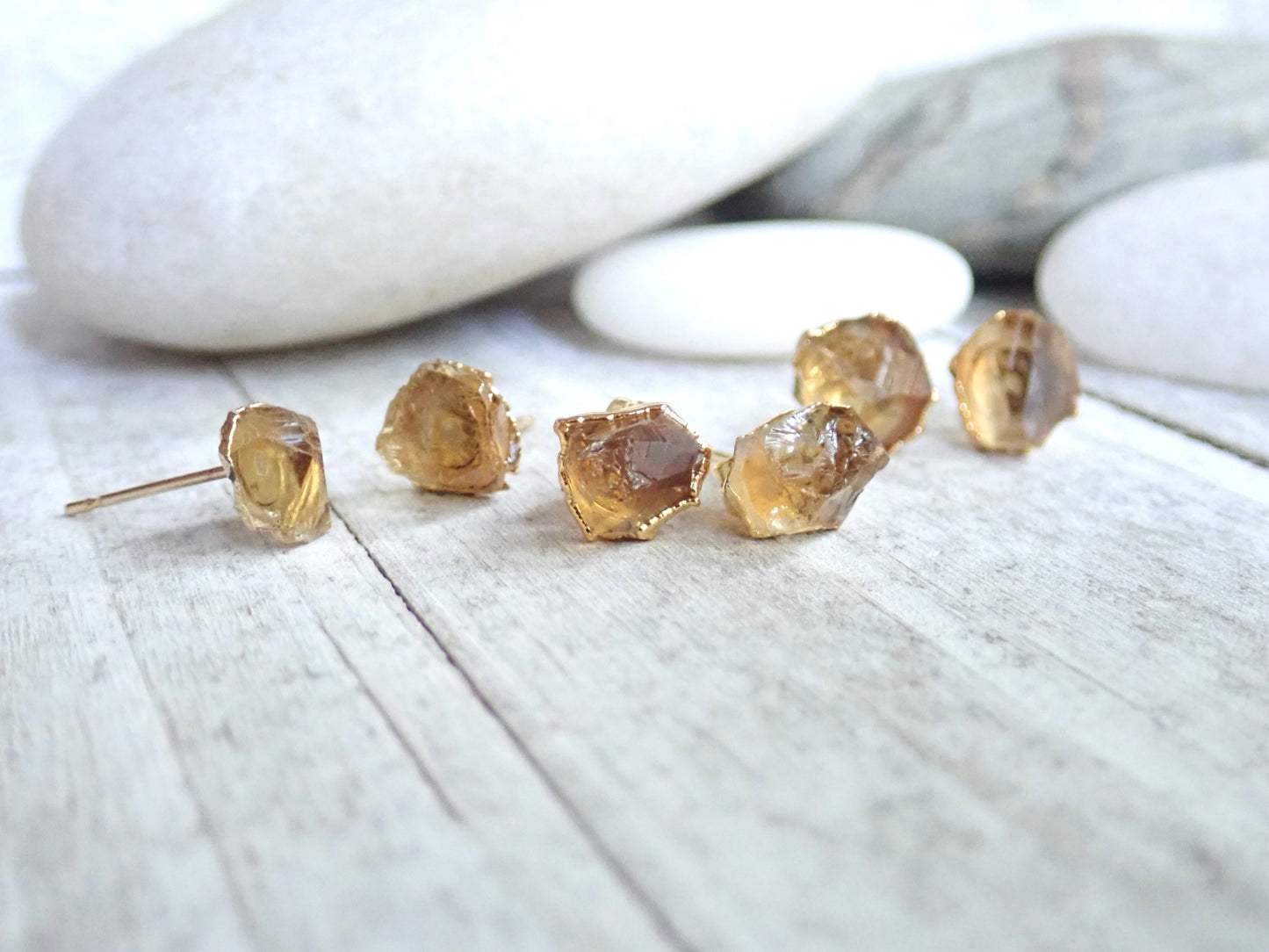 Jerez Citrine Studs