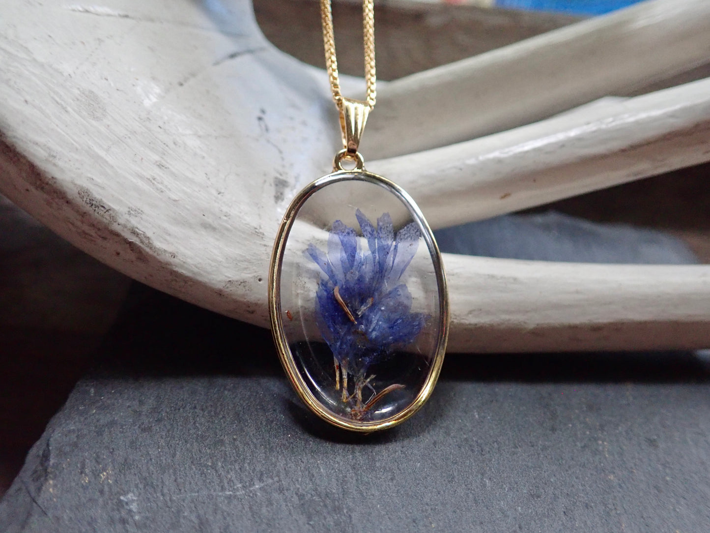 Blue Danube Flower Necklace
