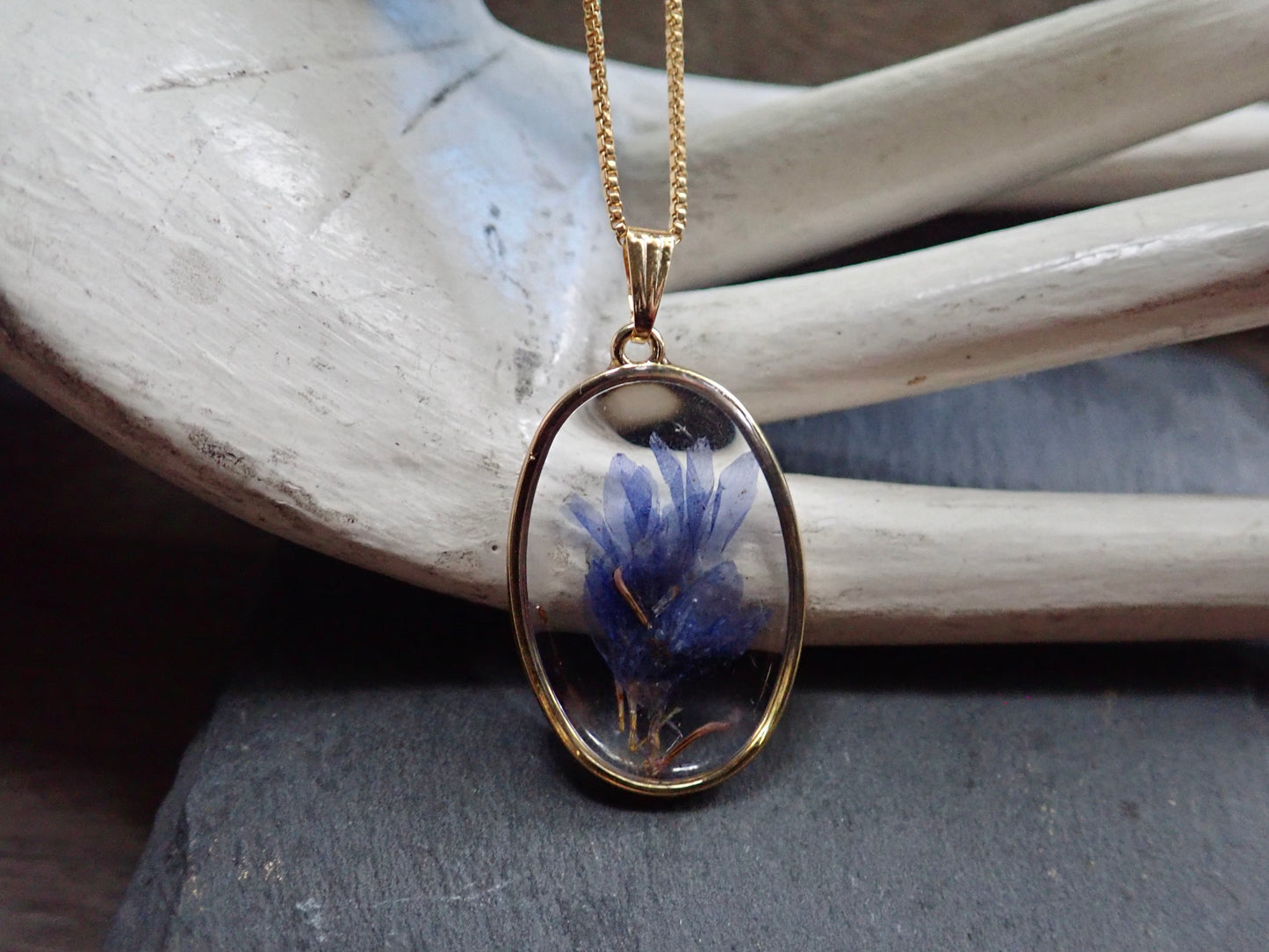 Blue Danube Flower Necklace