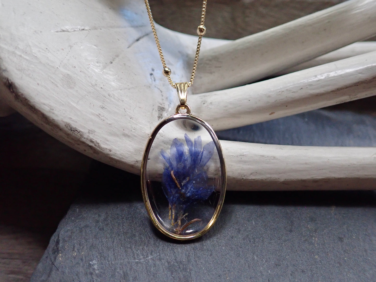 Blue Danube Flower Necklace