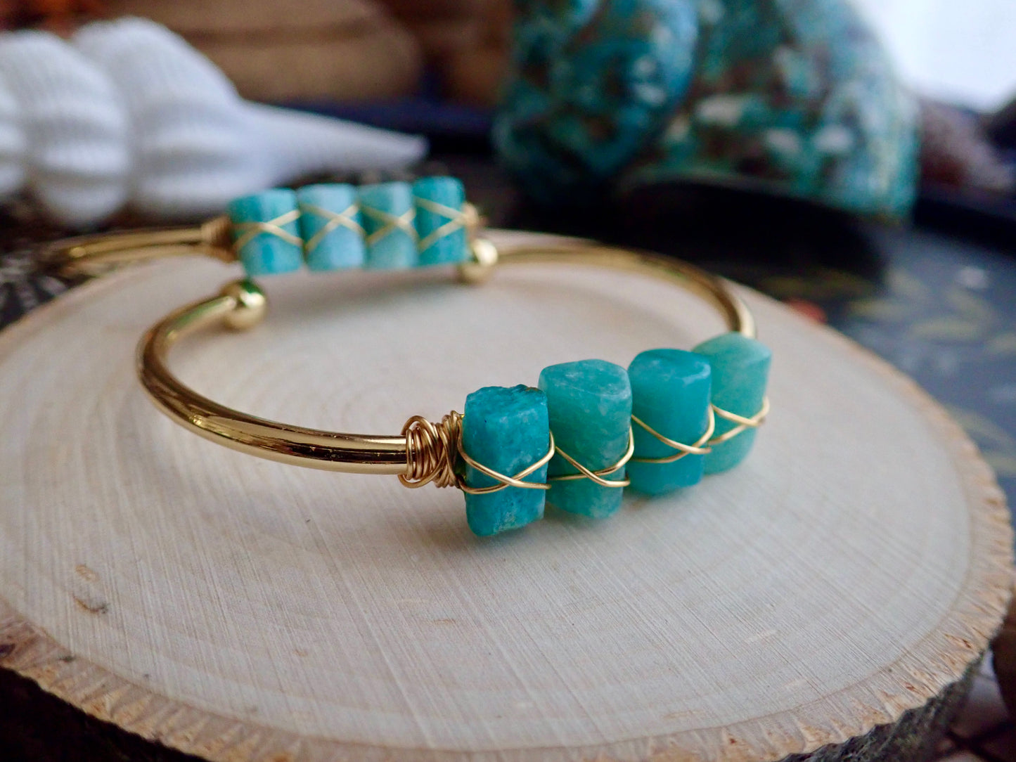 Angie Amazonite Bangle Bracelet