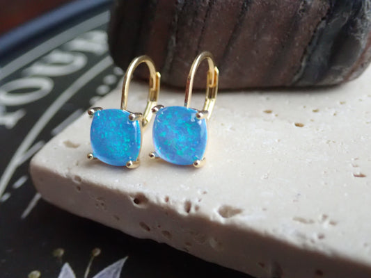 Odessa Blue Opal Leverbacks