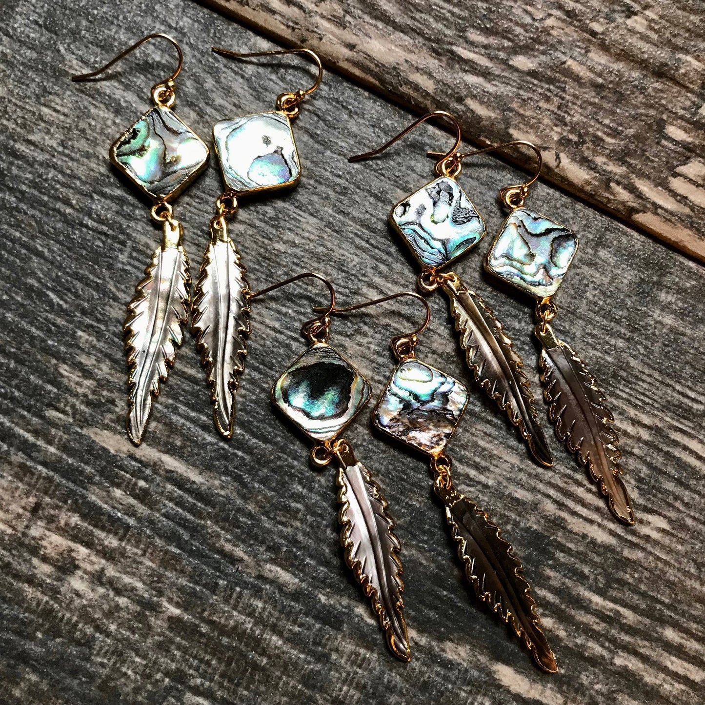 Anhinga Abalone Earrings