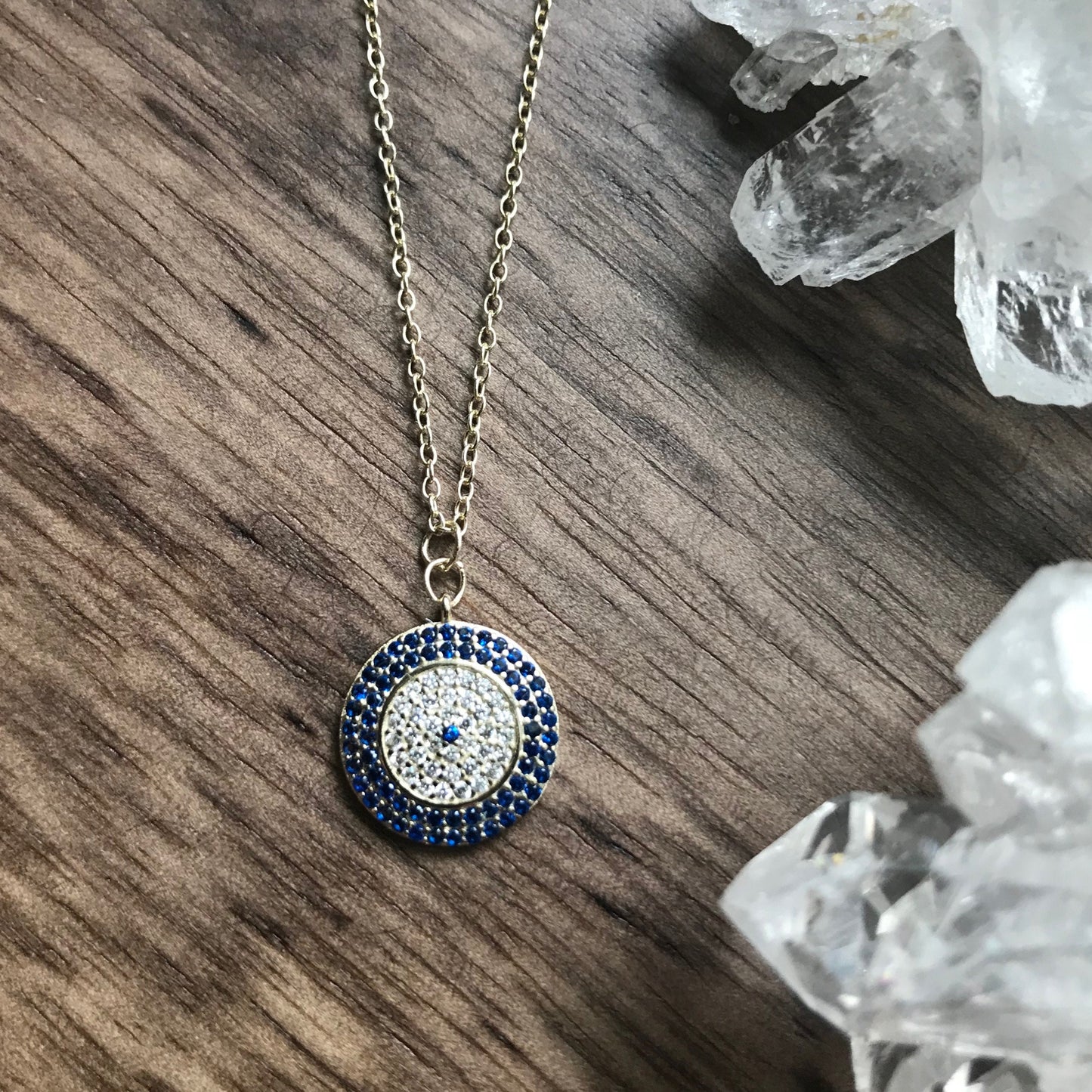 Cubic Zirconia Evil Eye Necklace
