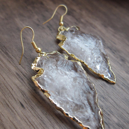 Chino Crystal Arrowhead Earrings