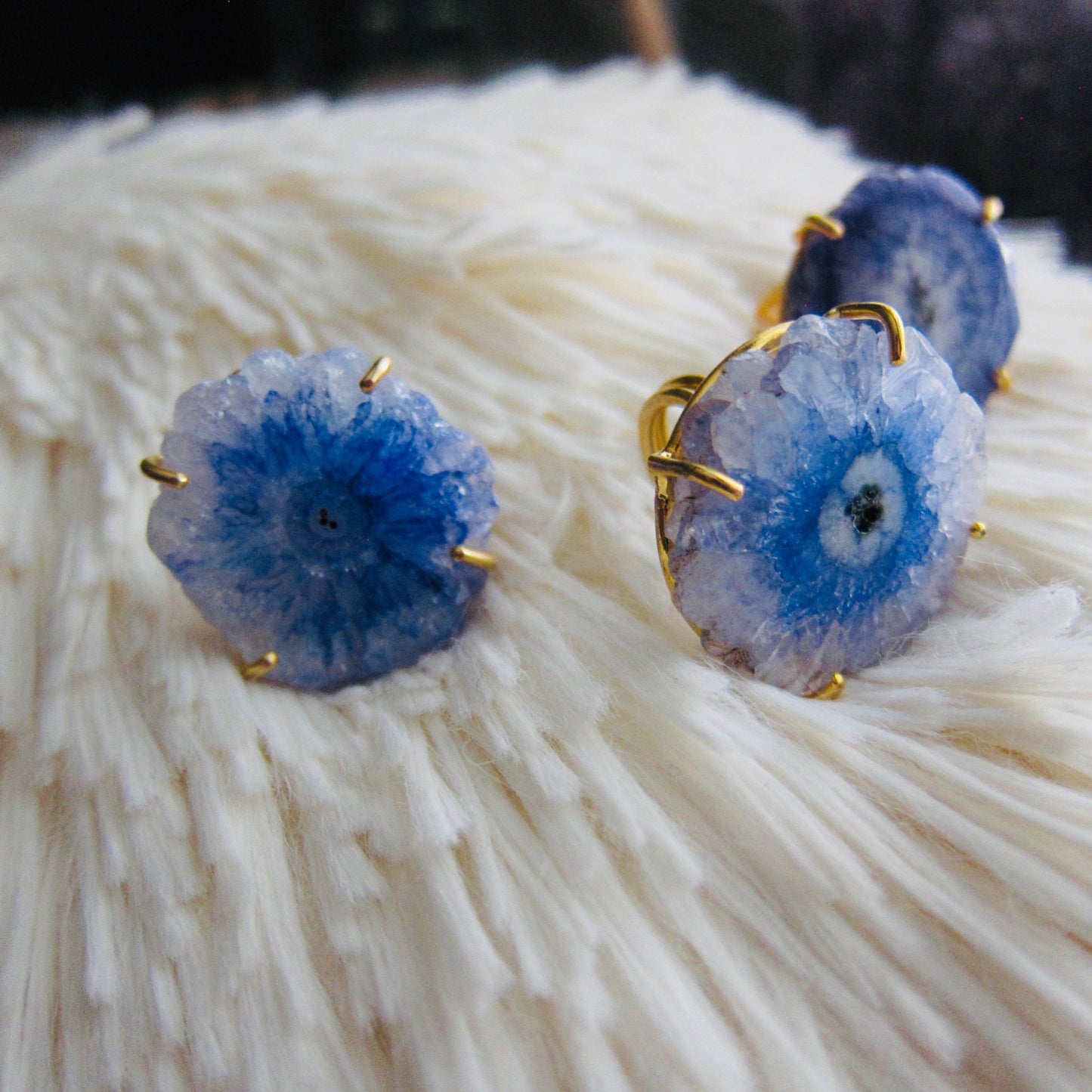 Blue Solar Quartz Ring