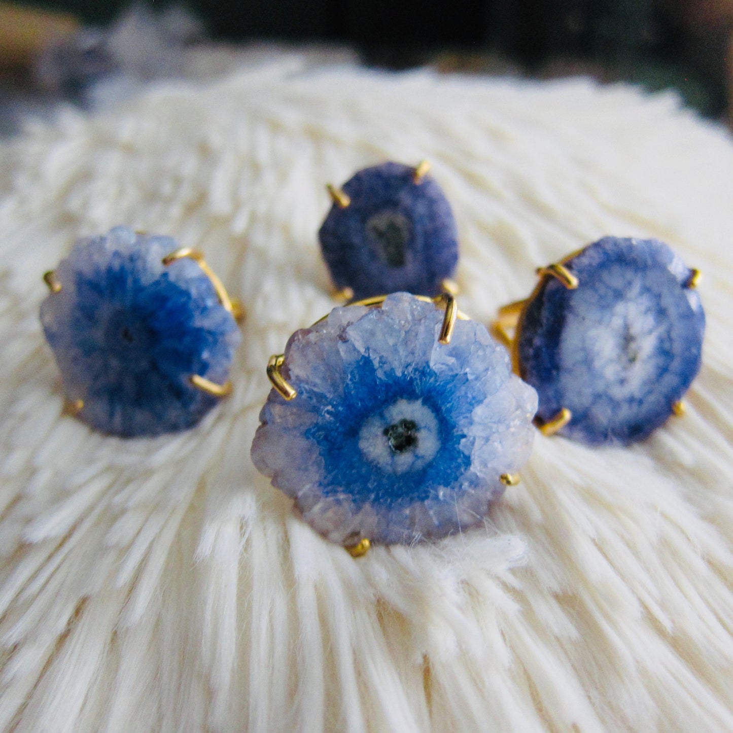 Blue Solar Quartz Ring