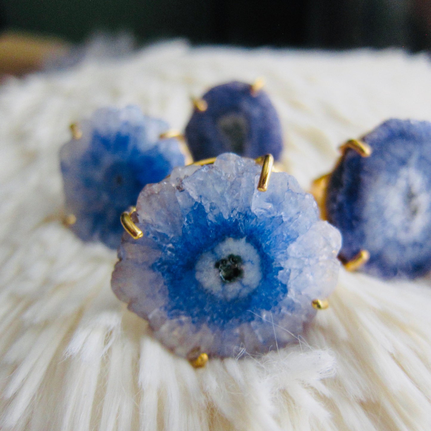 Blue Solar Quartz Ring