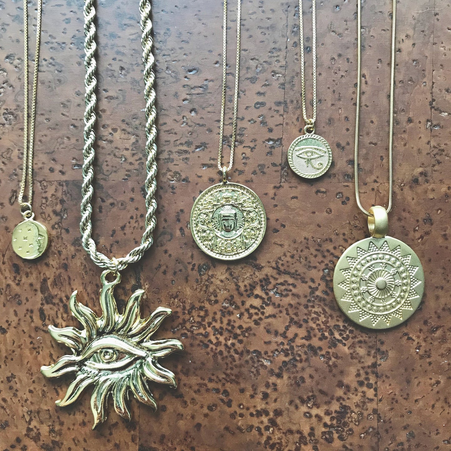 Serenity Gold Buddha Medallion Necklace