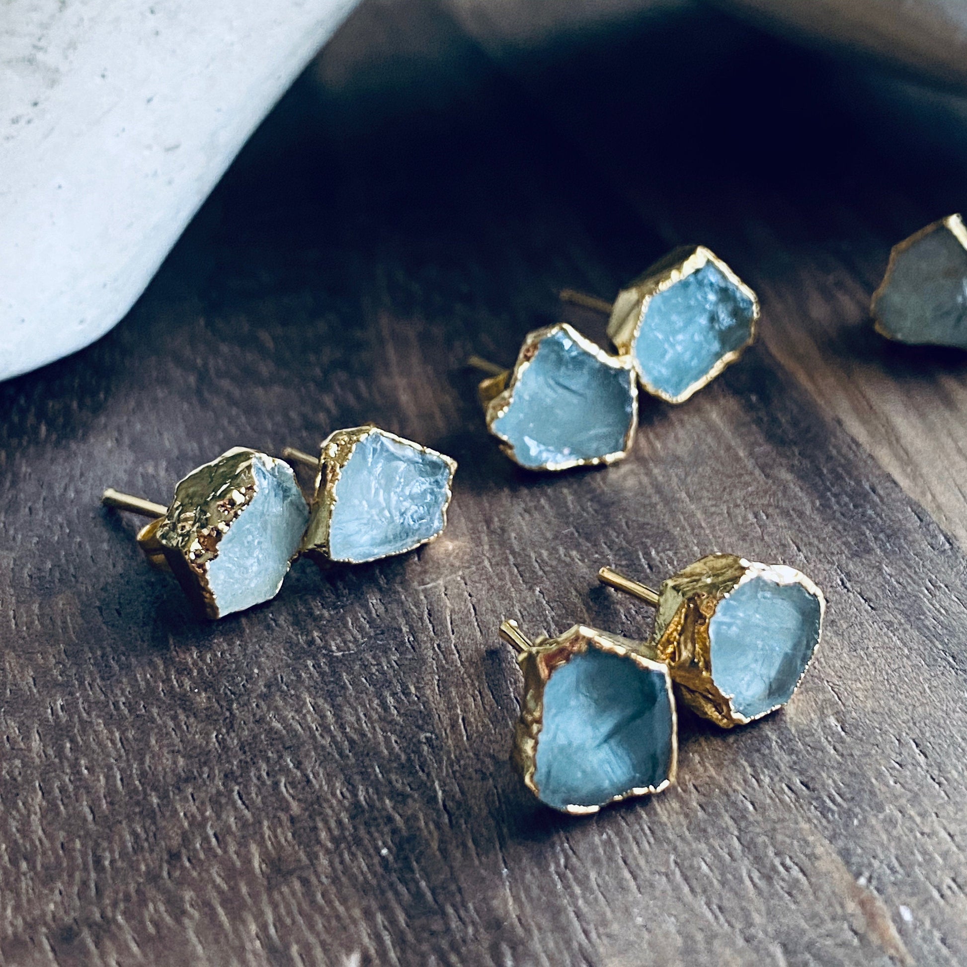 Aquamarine Stud Earrings
