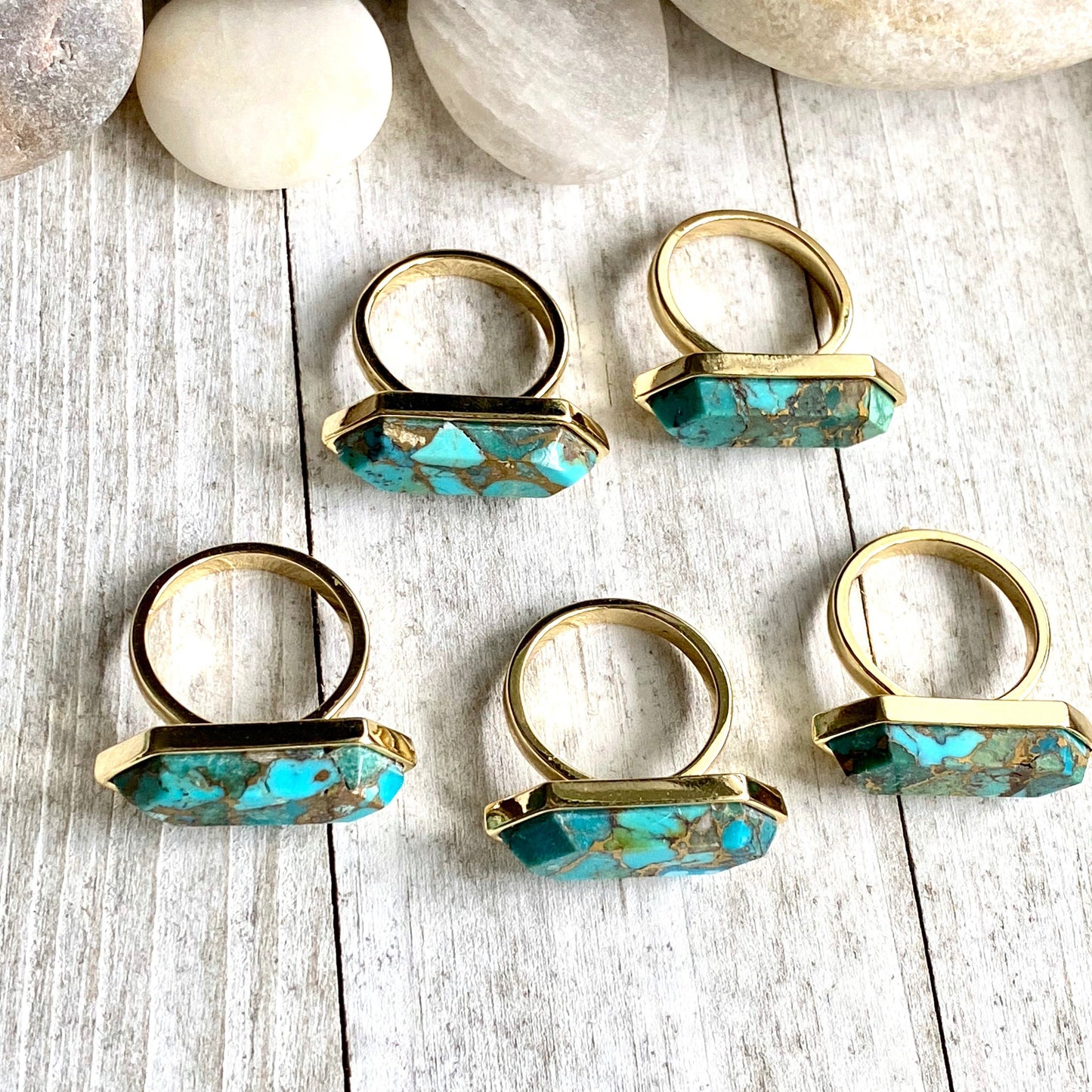 Trapezio Turquoise Ring