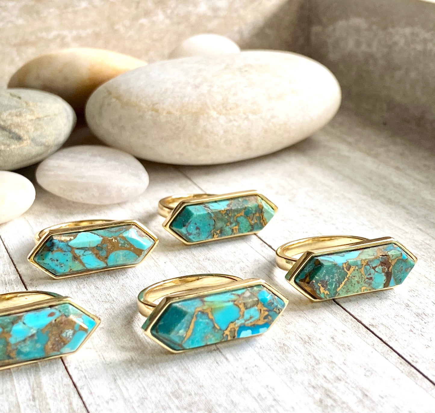 Trapezio Turquoise Ring