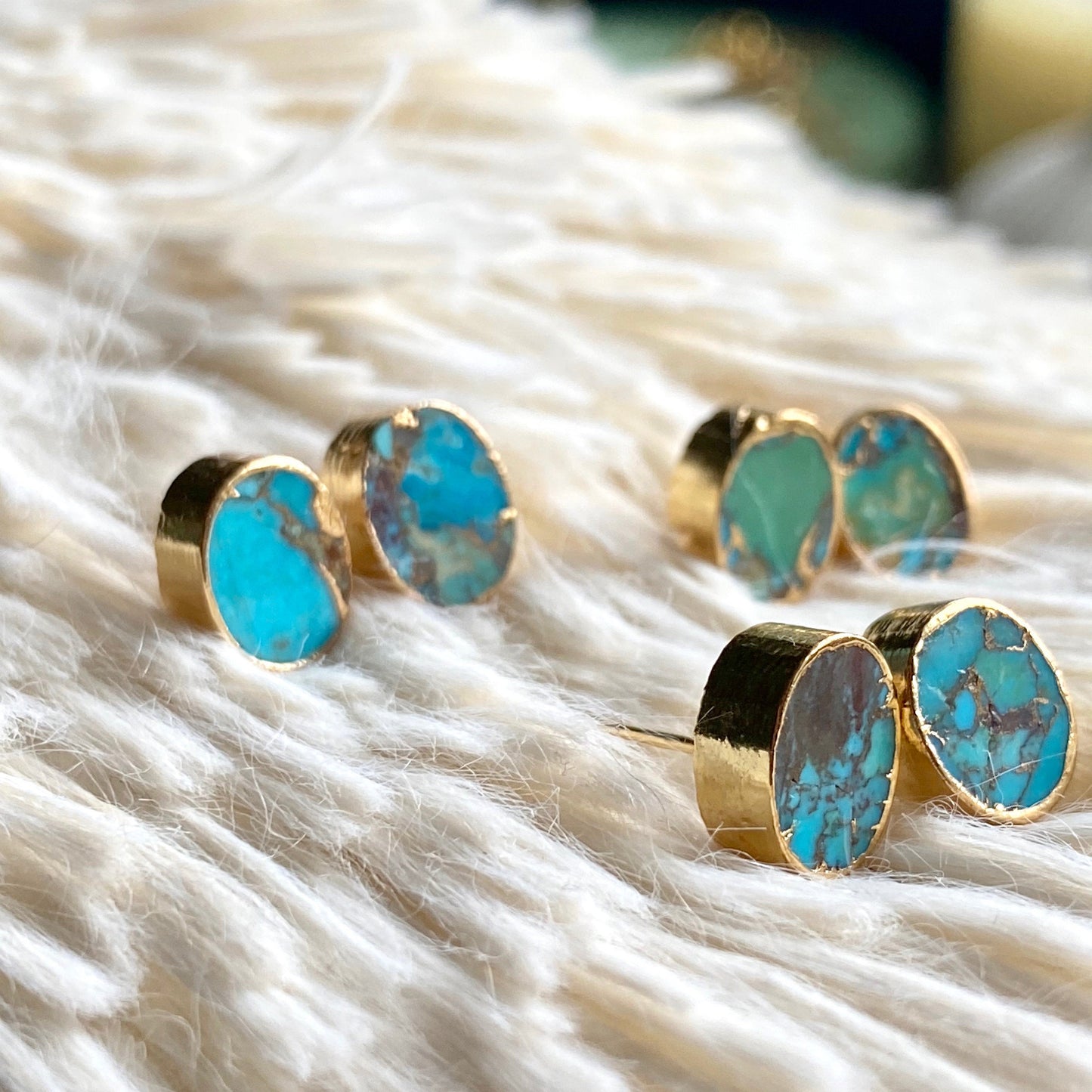 Tricia Turquoise Studs