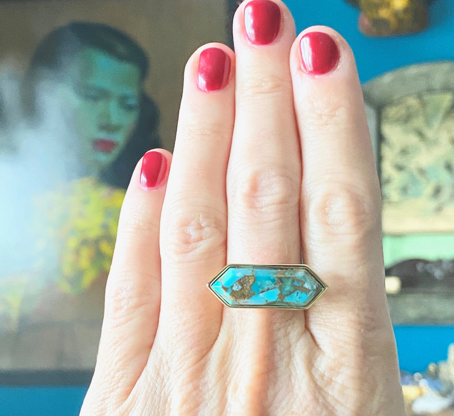 Trapezio Turquoise Ring