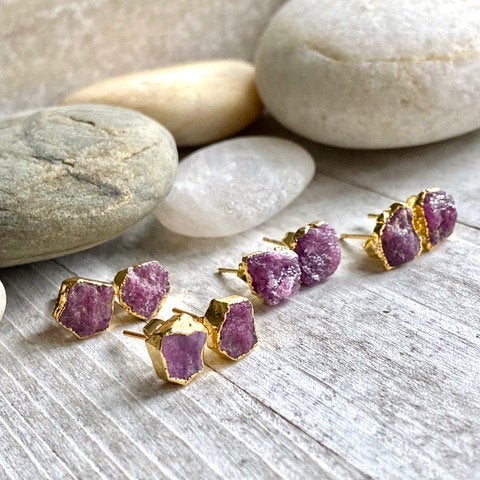 Renly Ruby Birthstone Earrings
