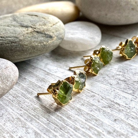 Palisades Peridot Stud Earrings – One Tribe Jewelry