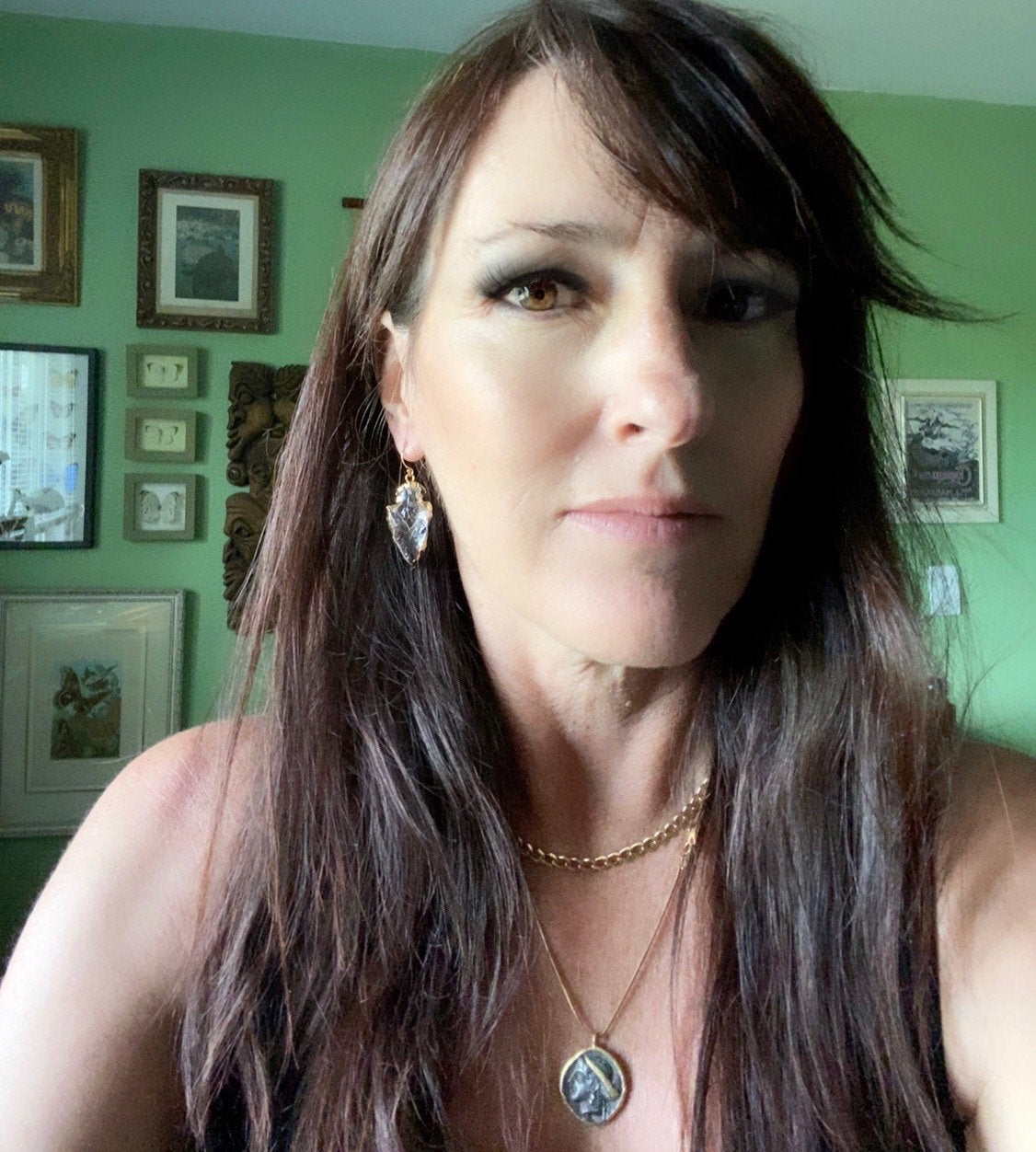 Chino Crystal Arrowhead Earrings