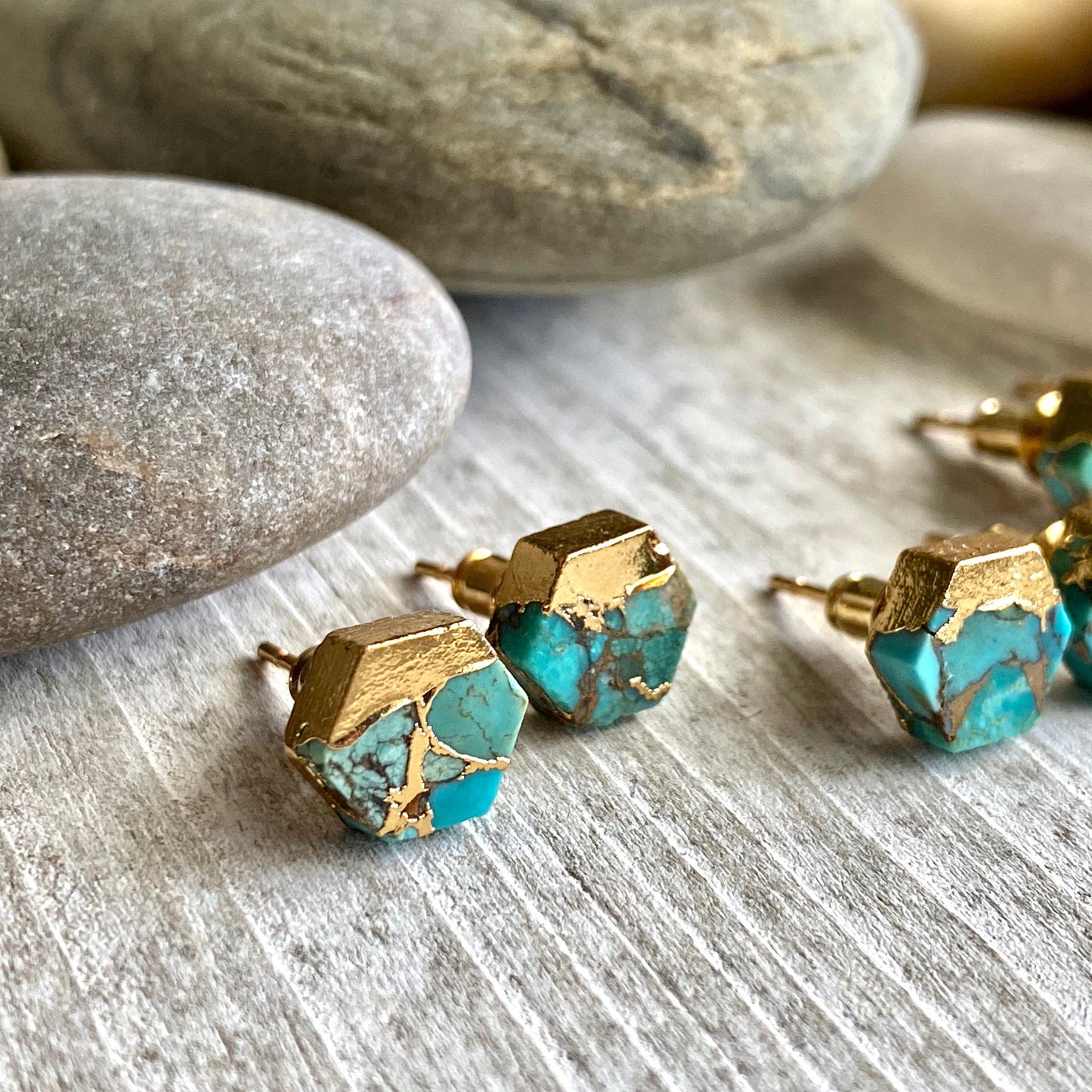 Telematry Turquoise Stud Earrings
