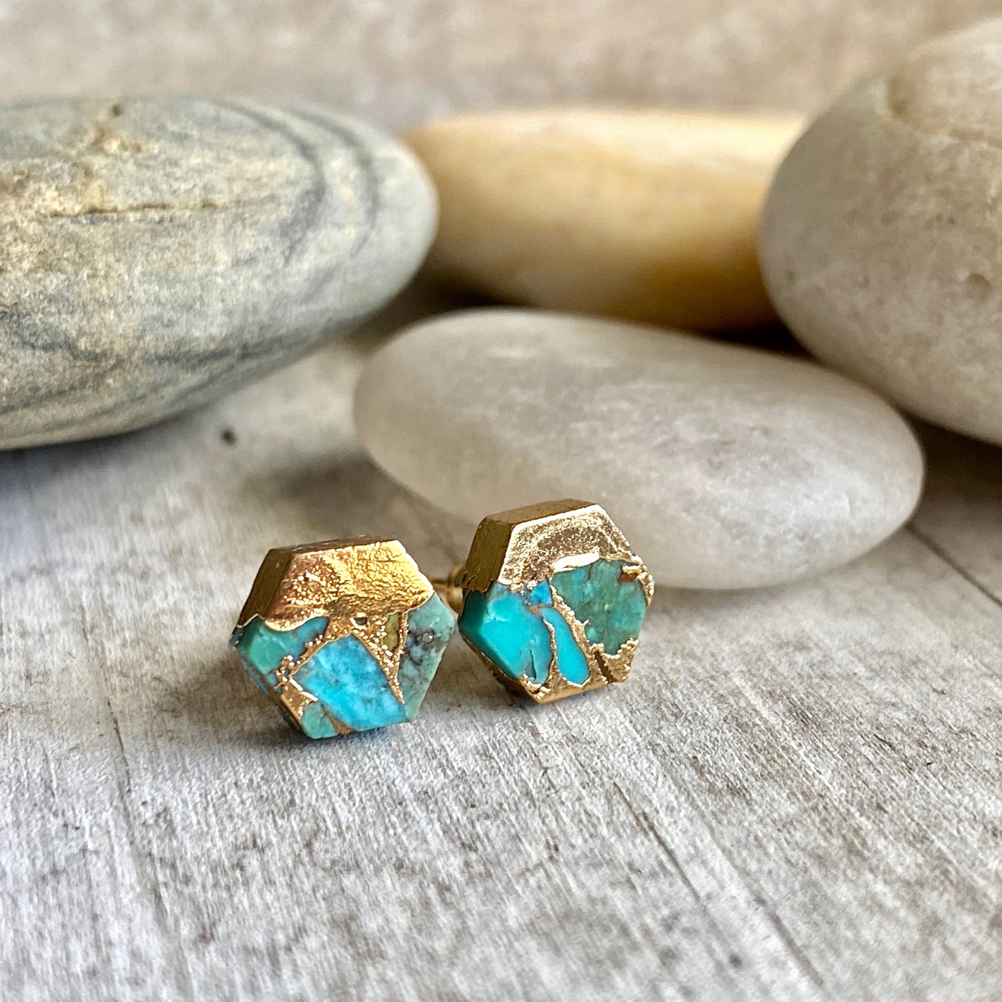 Telematry  Turquoise Stud Earrings