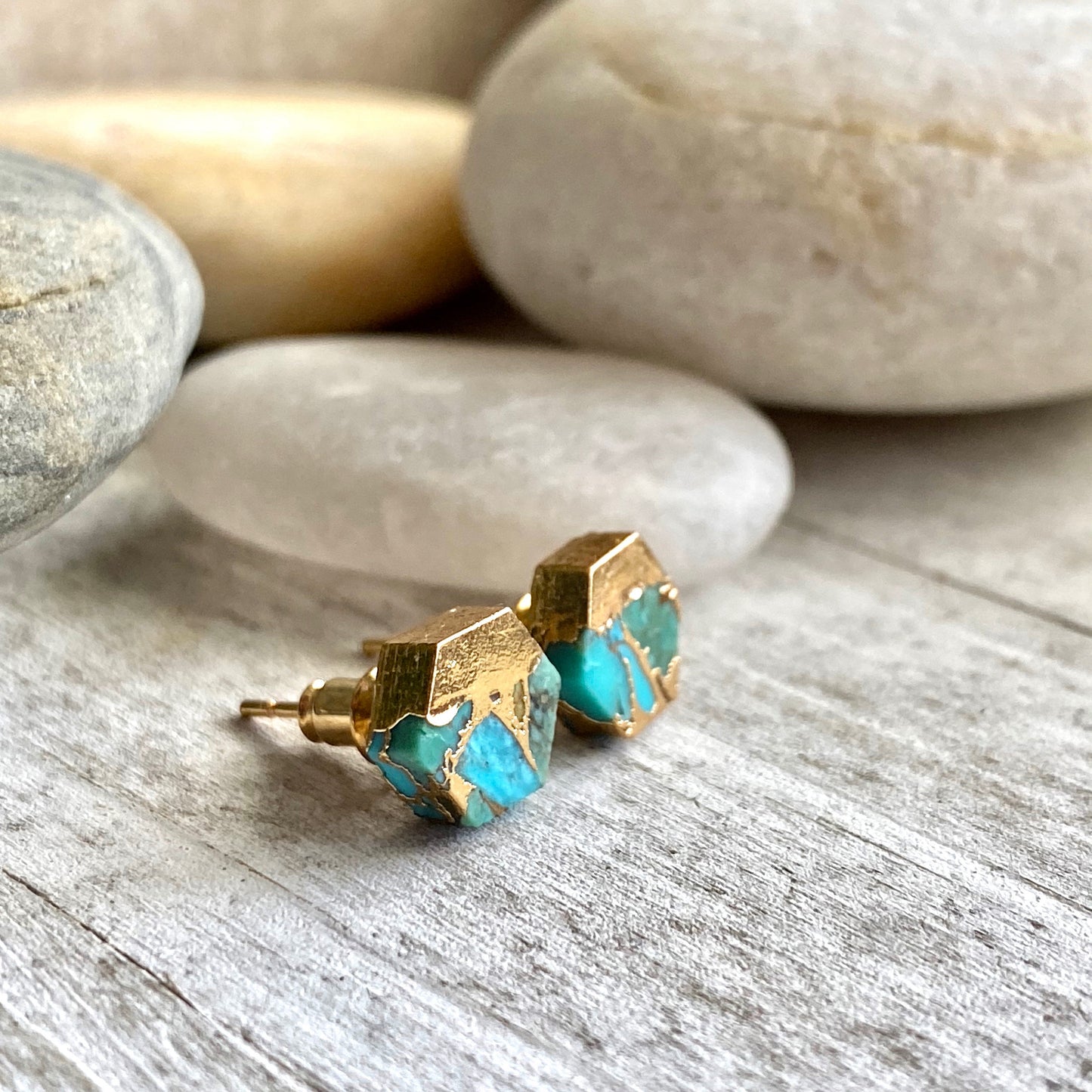 Telematry Turquoise Stud Earrings