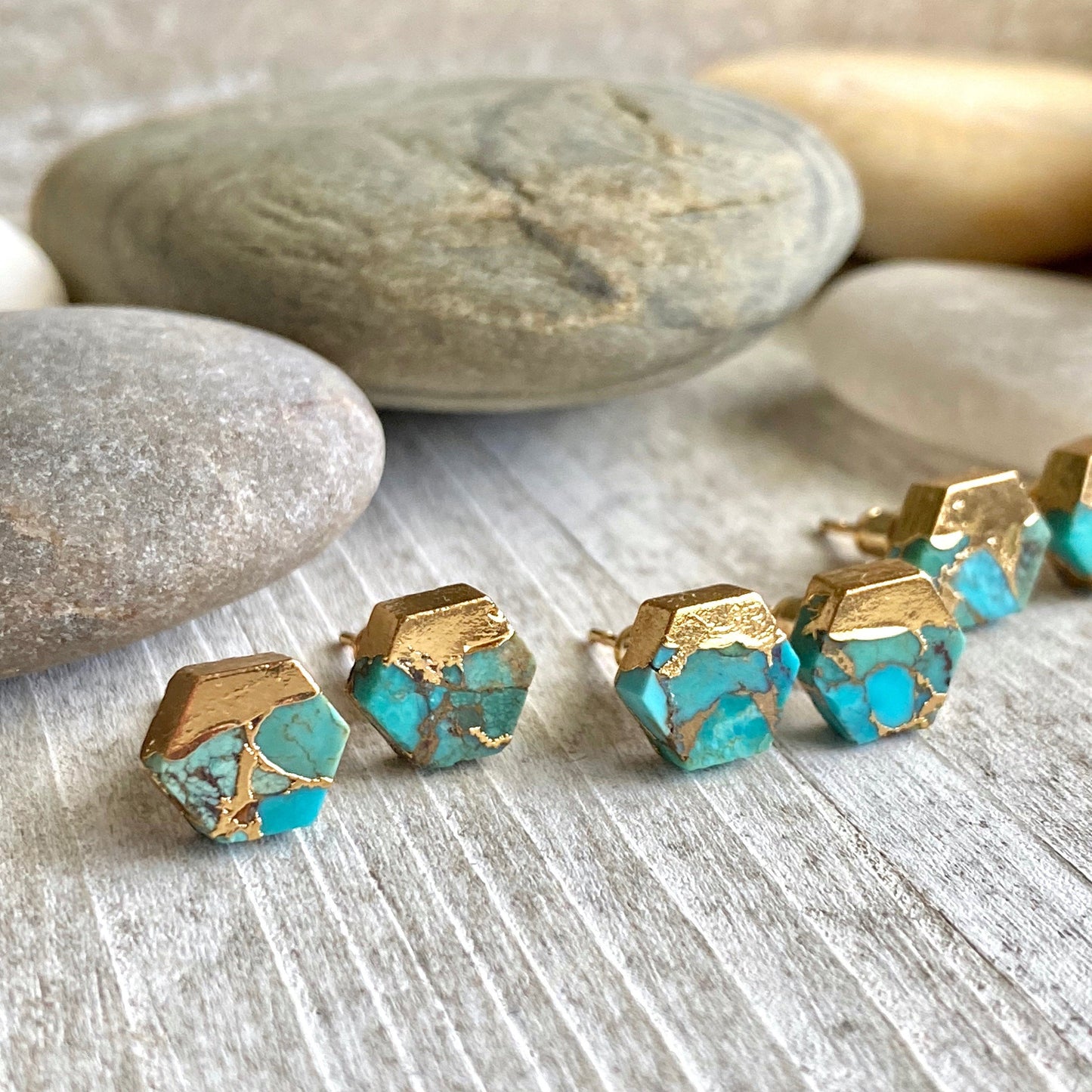 Telematry Turquoise Stud Earrings