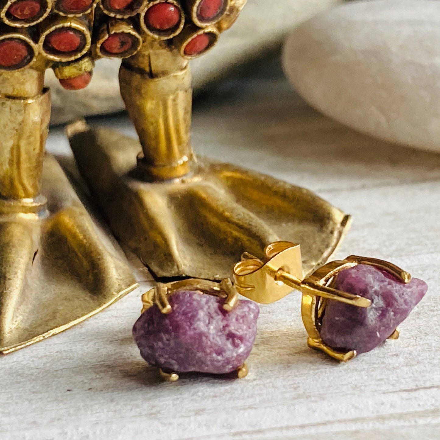 Rob Ruby Earrings