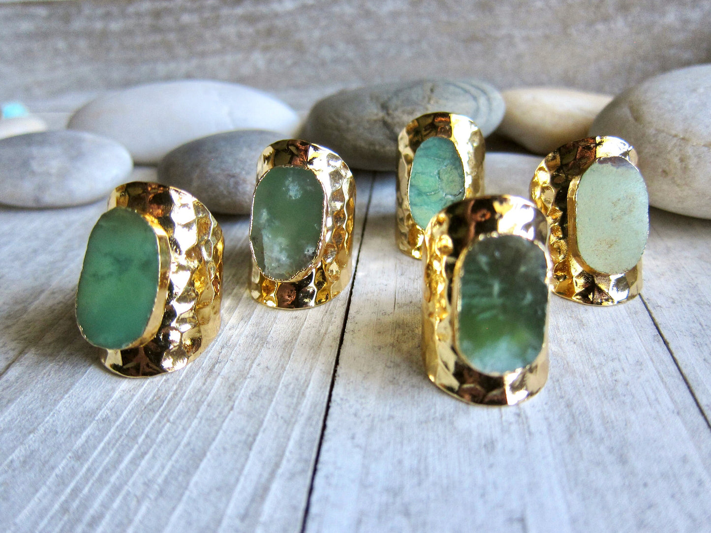 Jeli Jade Ring Gold
