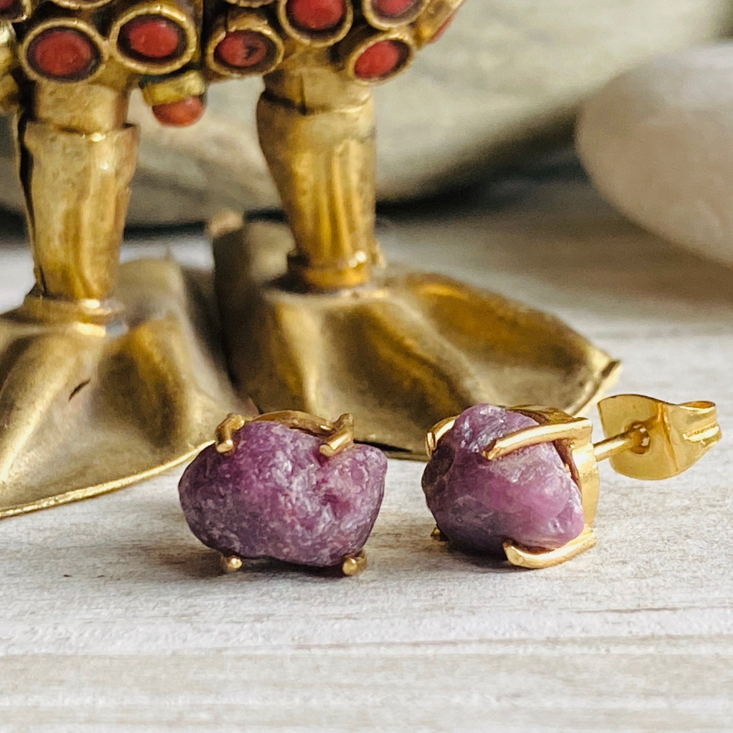 Rob Ruby Earrings