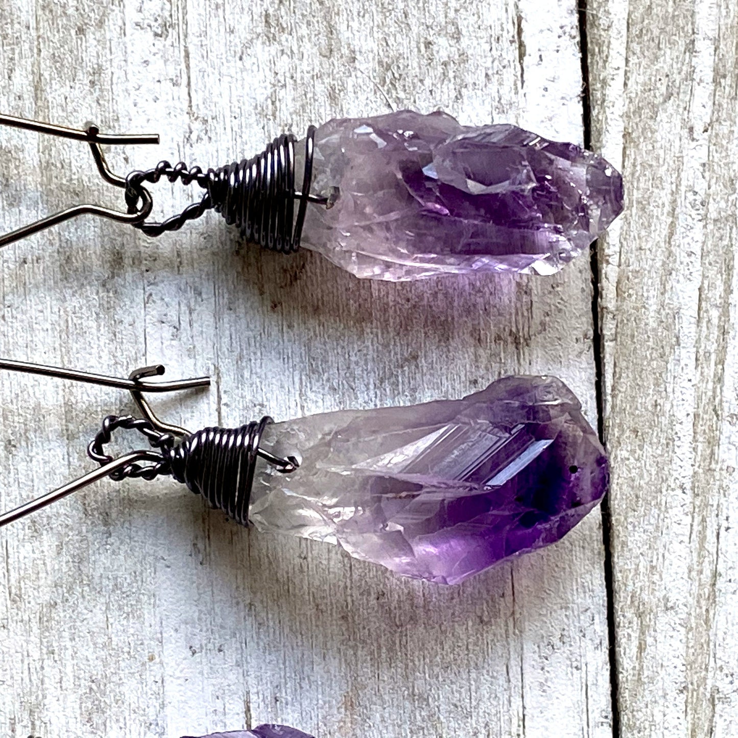 Violet Drops Amethyst Earrings