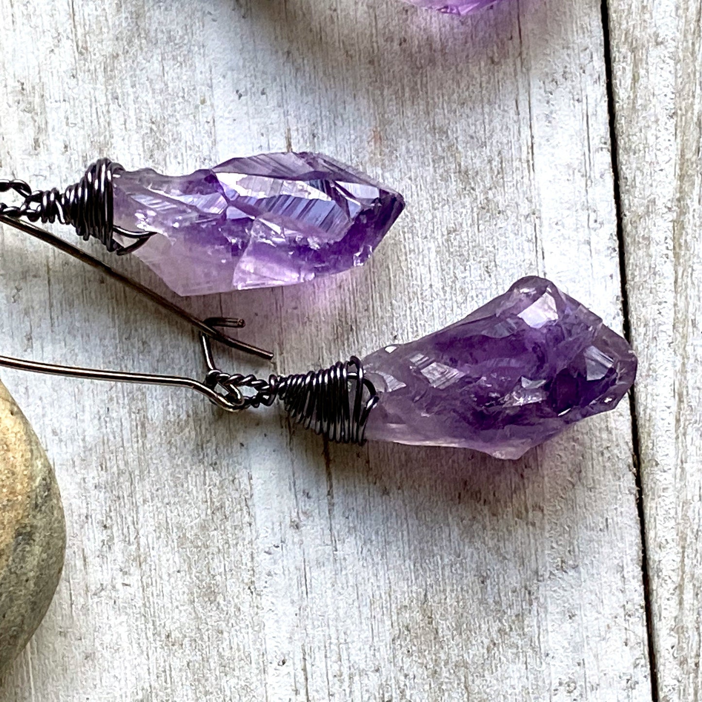 Violet Drops Amethyst Earrings