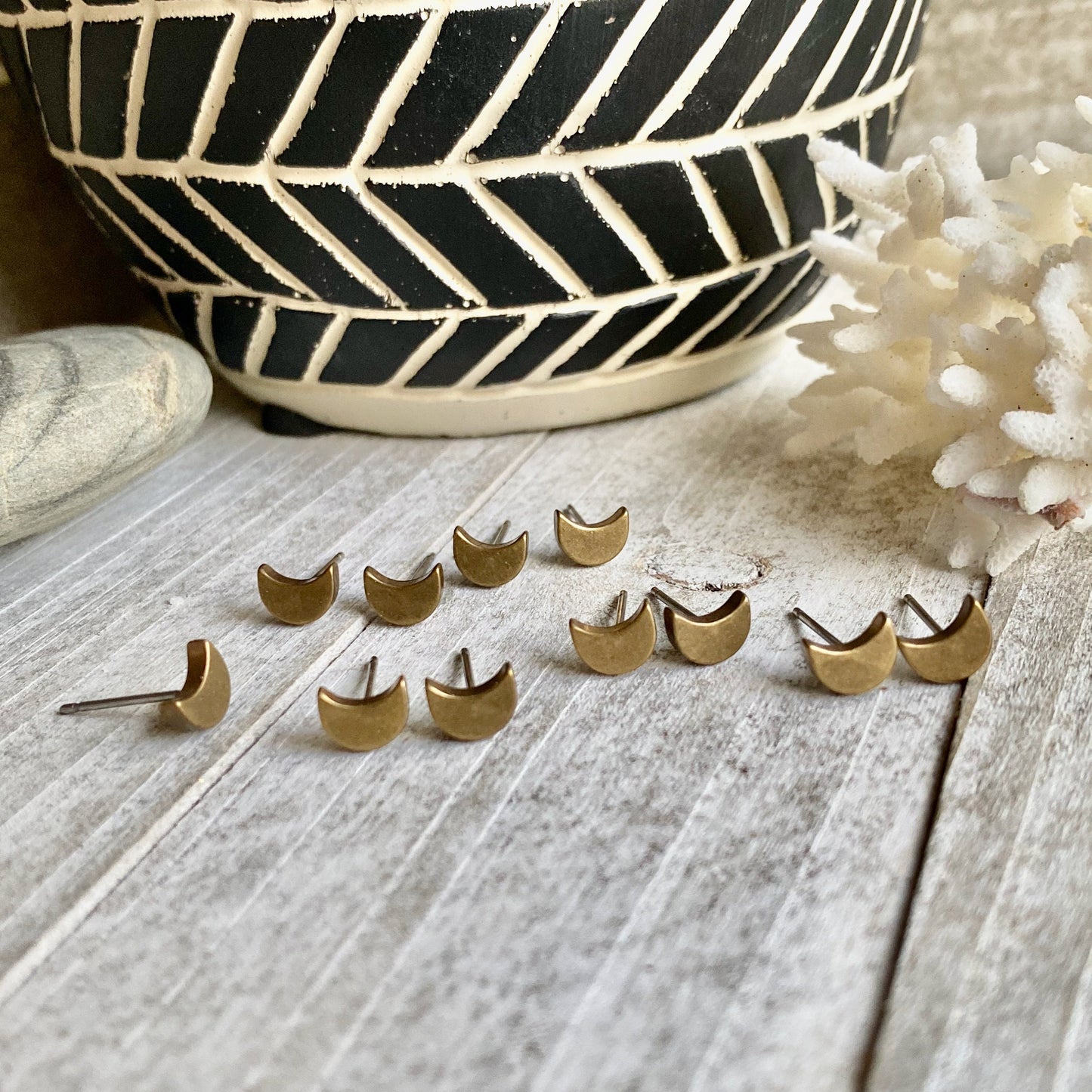 Teensy Crescent Moon Earrings