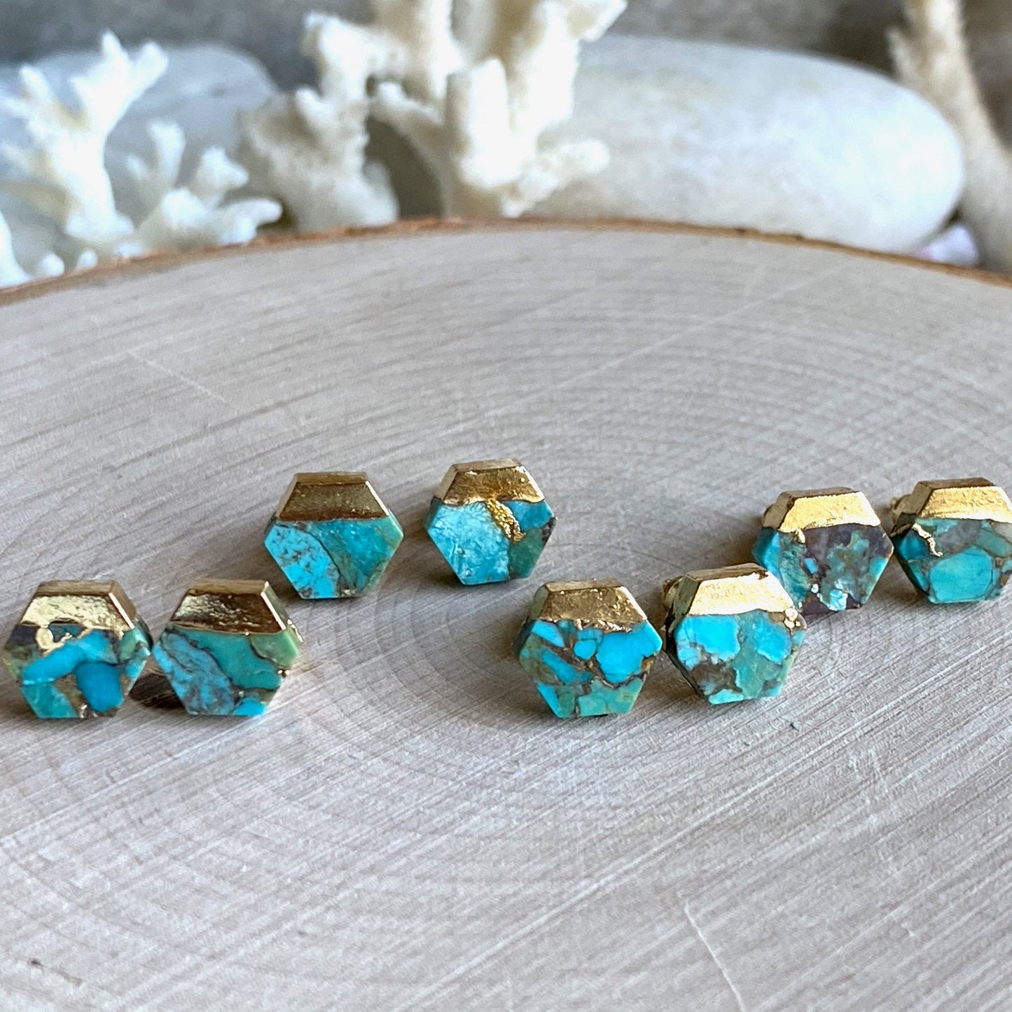 Telematry Turquoise Stud Earrings