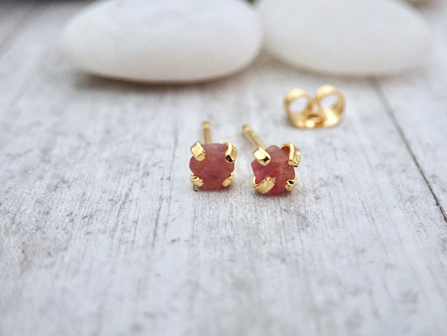 Teensy Pink Tourmaline Earrings
