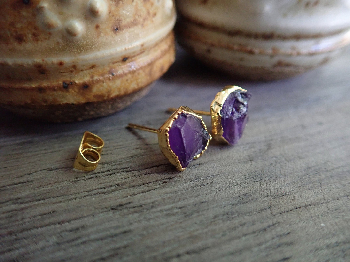 Avalon Amethyst Stud Earrings