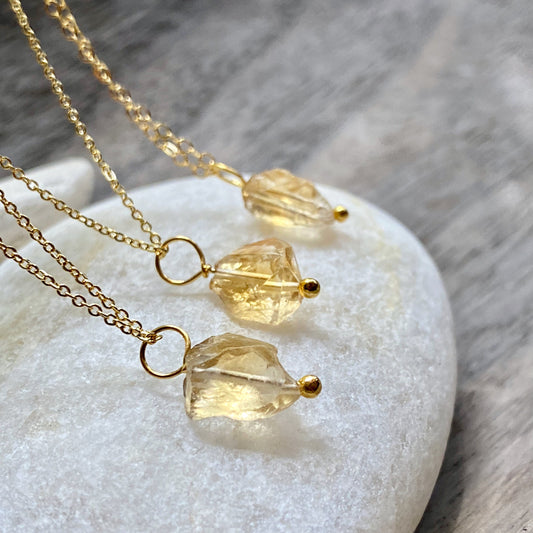 Citrine Nugget Necklace