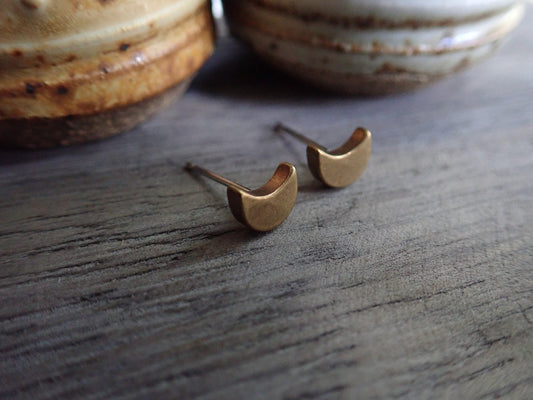 Teensy Crescent Moon Earrings