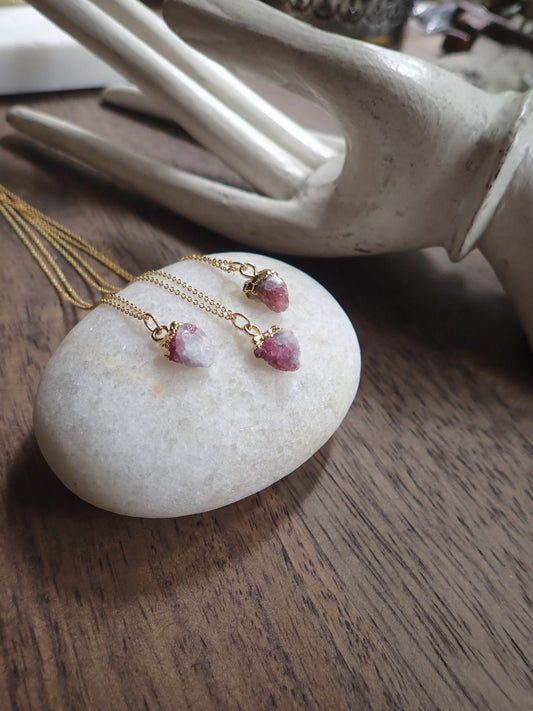 Pinky Pink Tourmaline Necklace