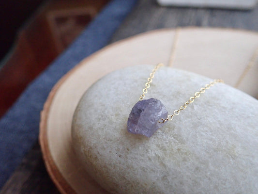 Tazza Raw Tanzanite Necklace