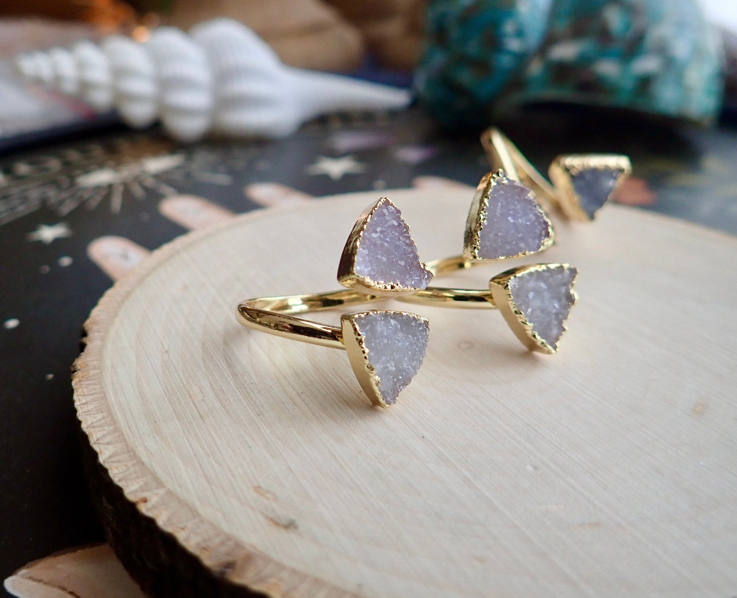 Delray Double Druzy Ring